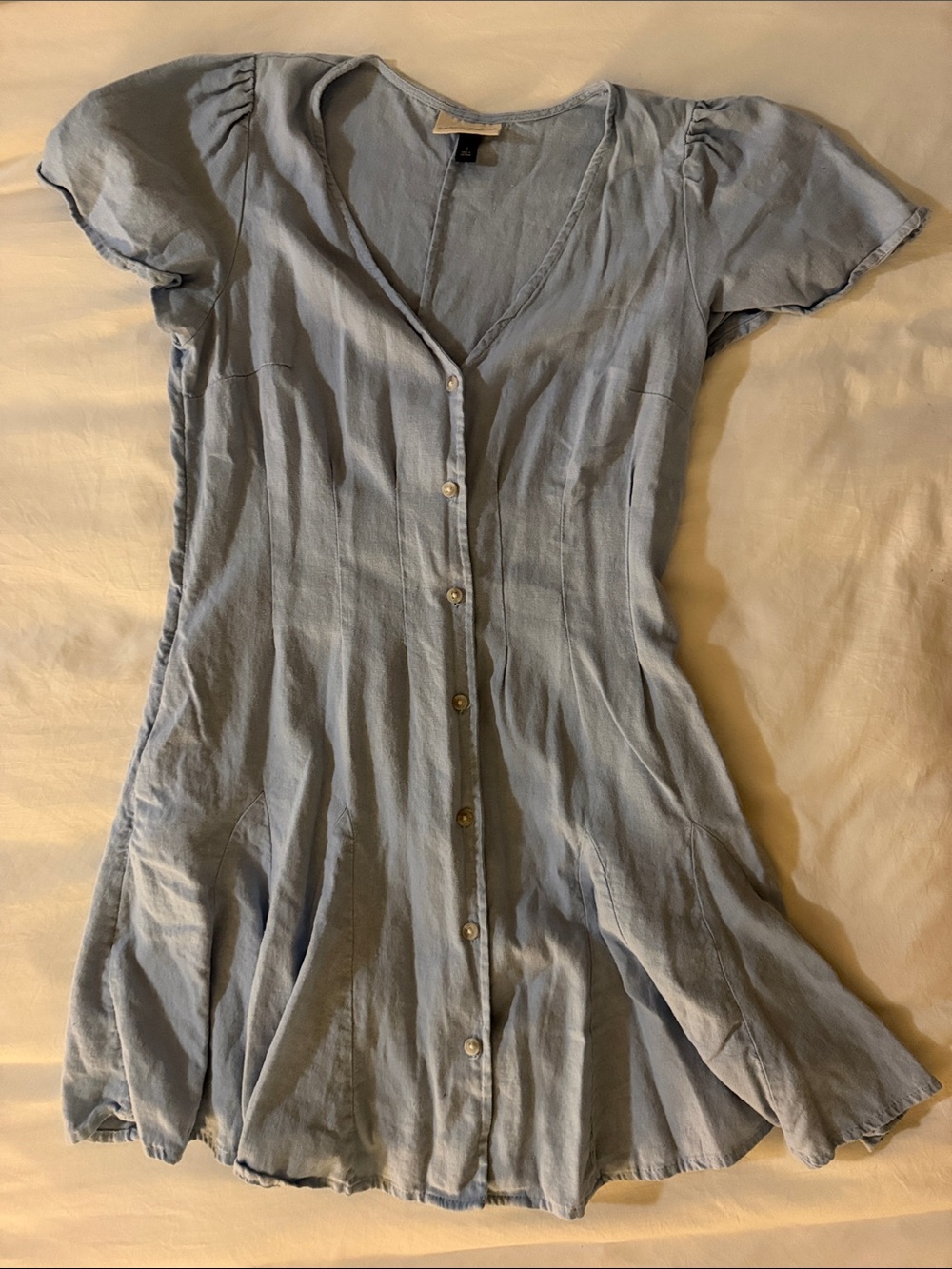 Universal Thread Light Blue Button-Down Mini Dress